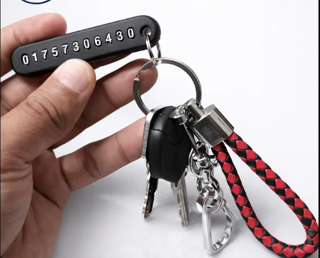 Key Ring with Phone Number