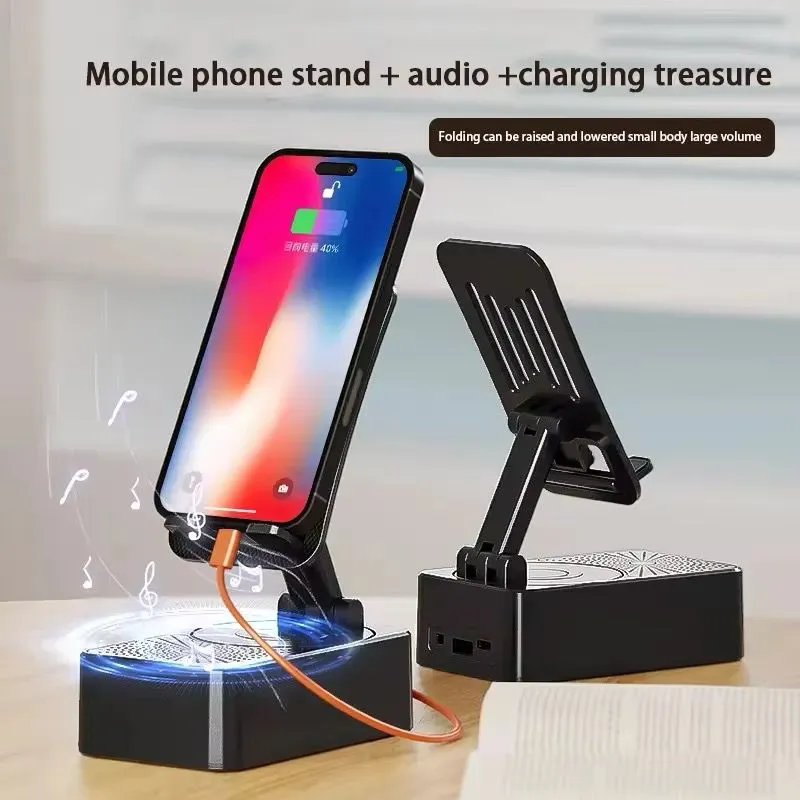 3-in-1 Bluetooth Speaker Phone Stand with Power Bank
