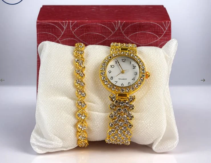 Elegant Luxury Full Diamond Quartz Watch